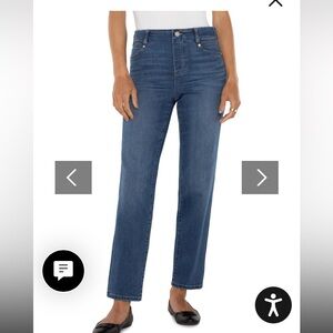 Liverpool Michelle Capri Rinse Wash Blue Jeans size 0/25